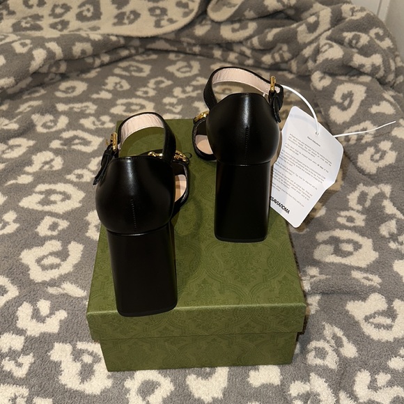 Authentic GUCCI 95mm Baby Leather Sandals W- Horsebit Authentic & NWT - Picture 7 of 17